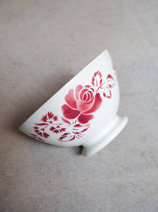 Bol blanc et rose manufacture Digoin