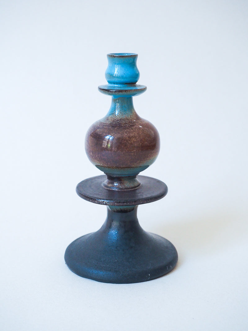 Bougeoir vintage Vallauris  signé Ferraro en céramique émaillée