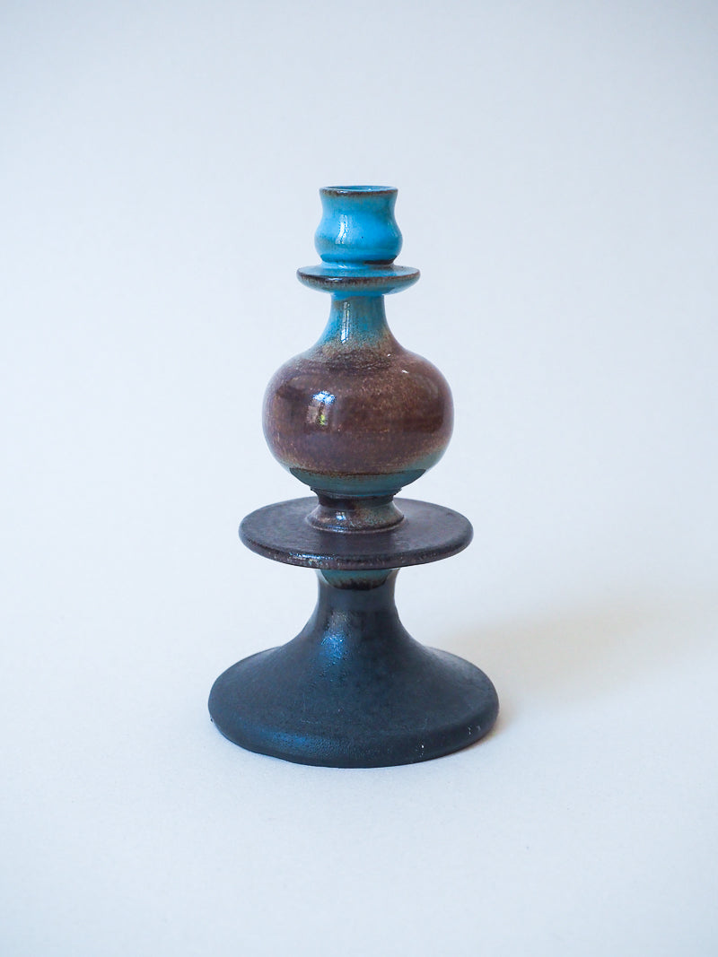 Bougeoir vintage Vallauris  signé Ferraro en céramique émaillée