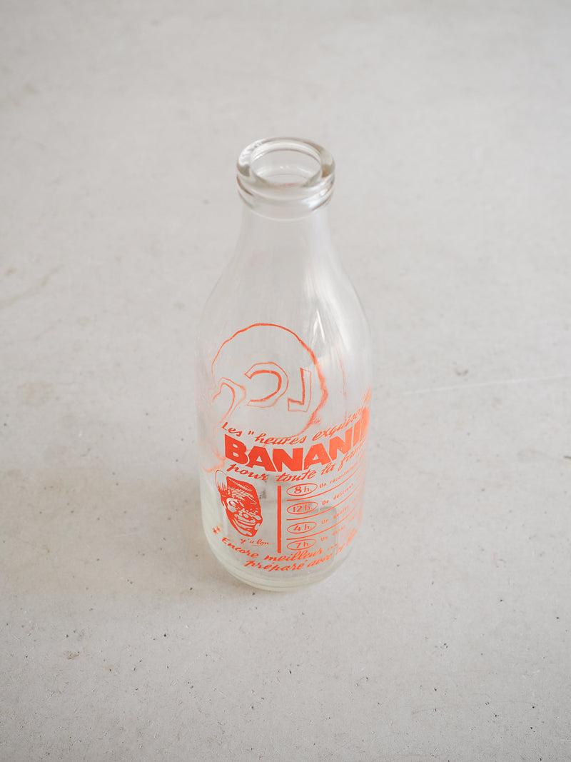 Bouteille de lait Banania ancienne