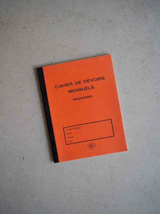 Cahier de devoirs rouge A5 vintage