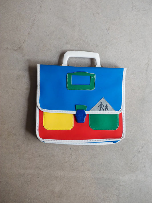 Petit cartable maternel vintage - couleurs