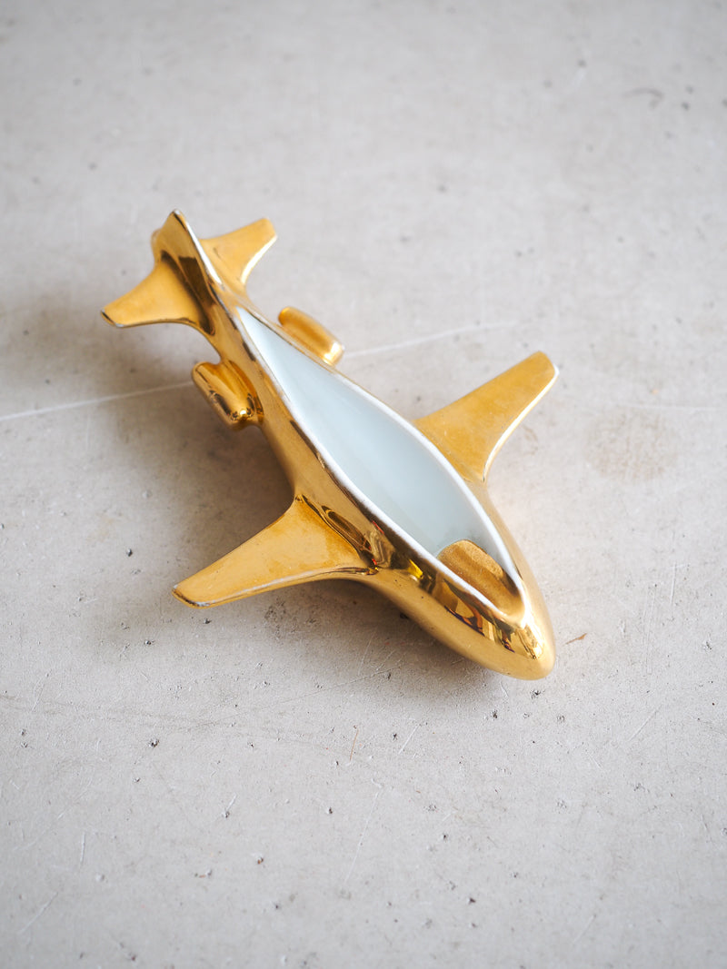 Petit cendrier avion céramique vintage
