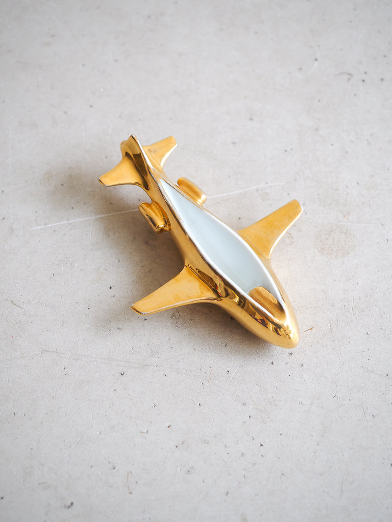 Petit cendrier avion céramique vintage