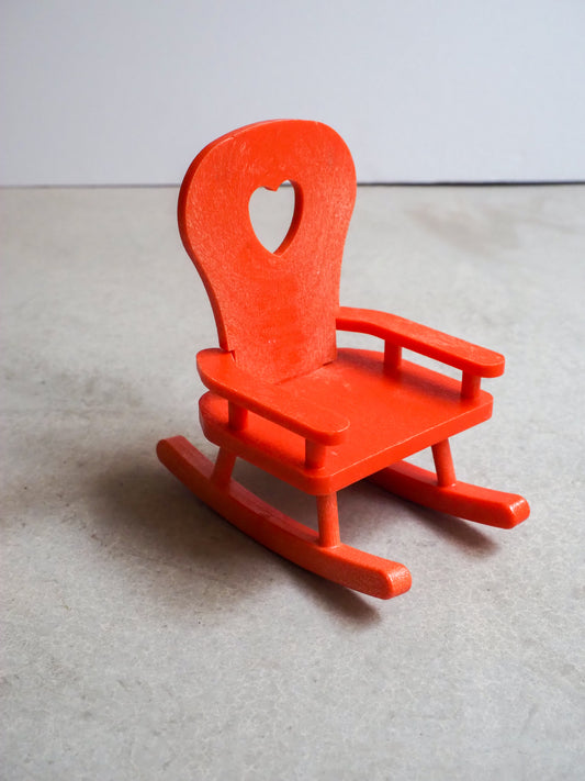 Chaise à bascule rouge Kiki Ajena - vintage