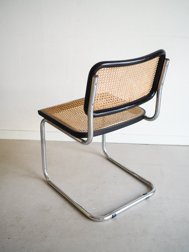 Chaise Marcel Breuer B32 - Vintage Noir & Cannage