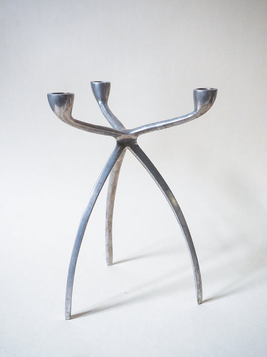Chandelier tripode vintage – 3 bougies – Design Space Age