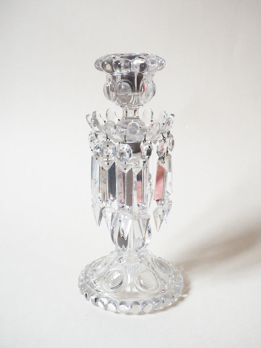 Bougeoir en cristal de Baccarat – Pampilles – Estampillé
