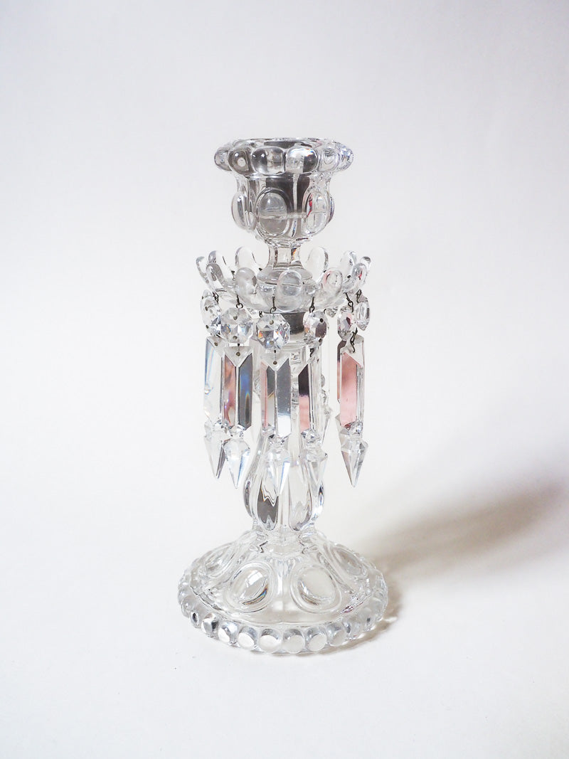 Bougeoir en cristal de Baccarat – Pampilles – Estampillé