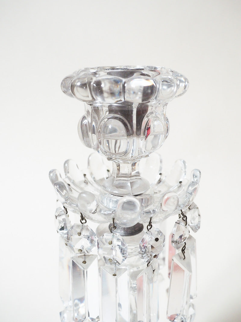 Bougeoir en cristal de Baccarat – Pampilles – Estampillé