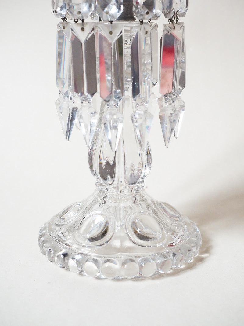 Bougeoir en cristal de Baccarat – Pampilles – Estampillé