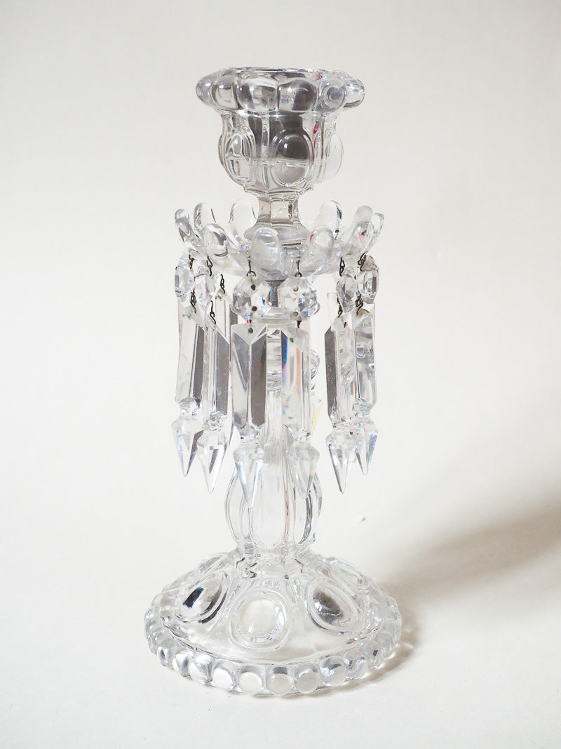 Bougeoir en cristal de Baccarat – Pampilles – Estampillé