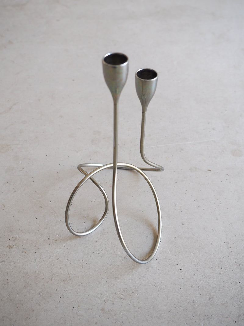 Bougeoir double Loop Black + Blum
