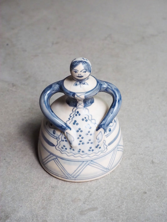 Cloche en céramique – Talavera – Statuette de paysanne