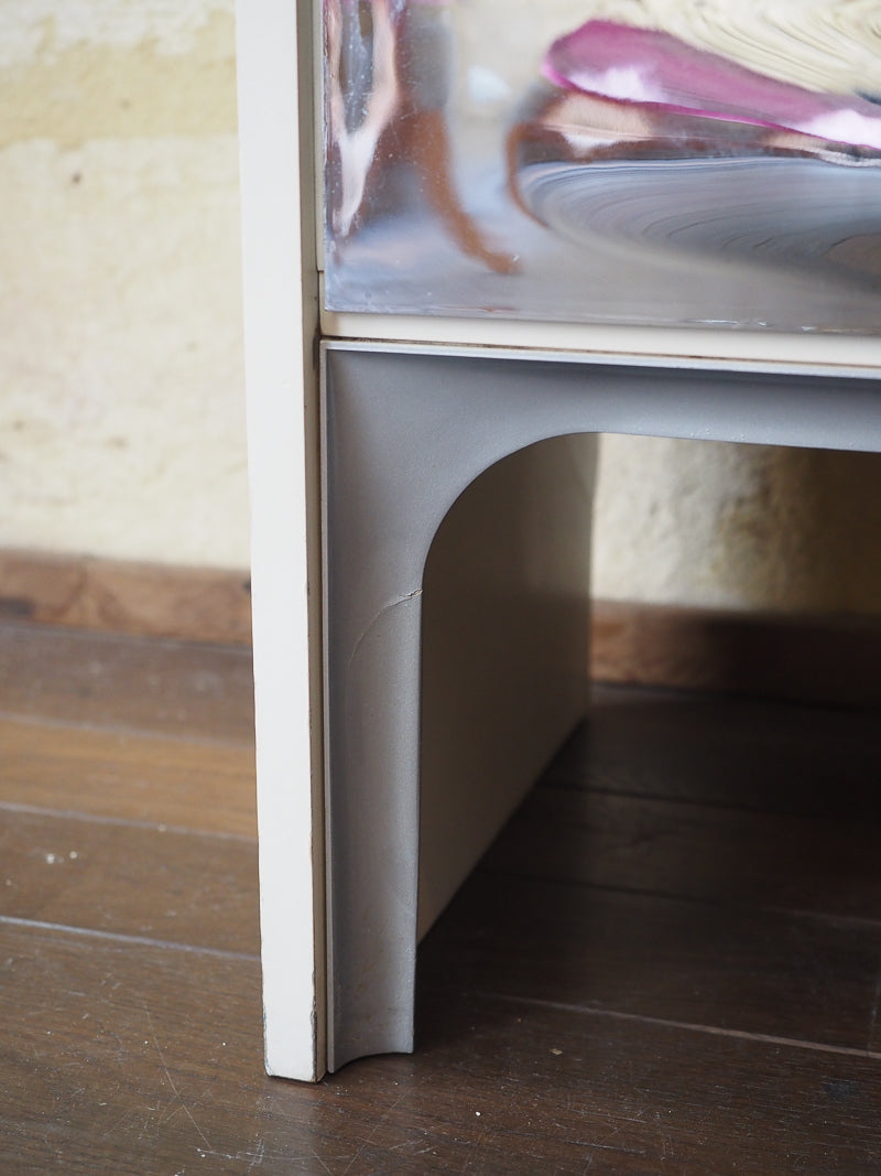 ✨ Commode DF-2000 de Raymond Loewy – façades chromées – Design Space Age années 1960