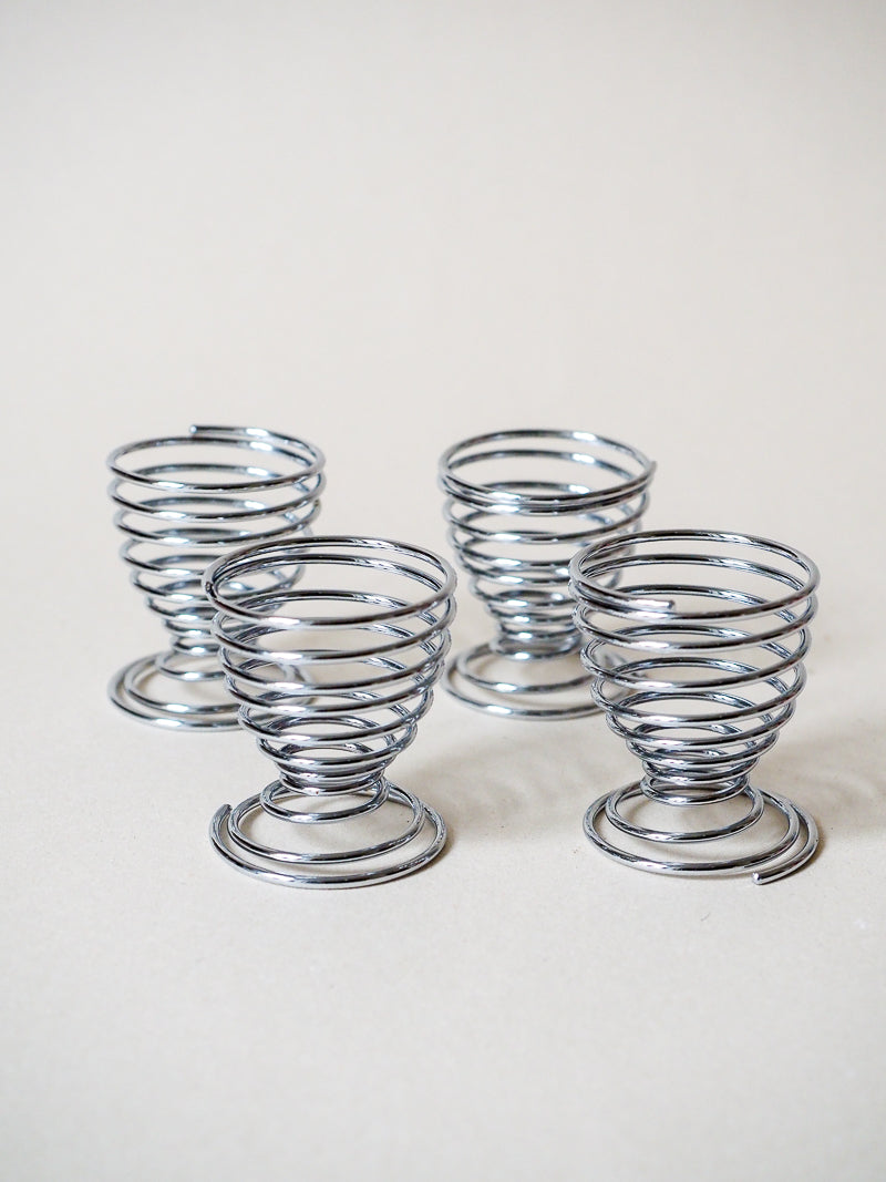 4 coquetiers chromés vintage