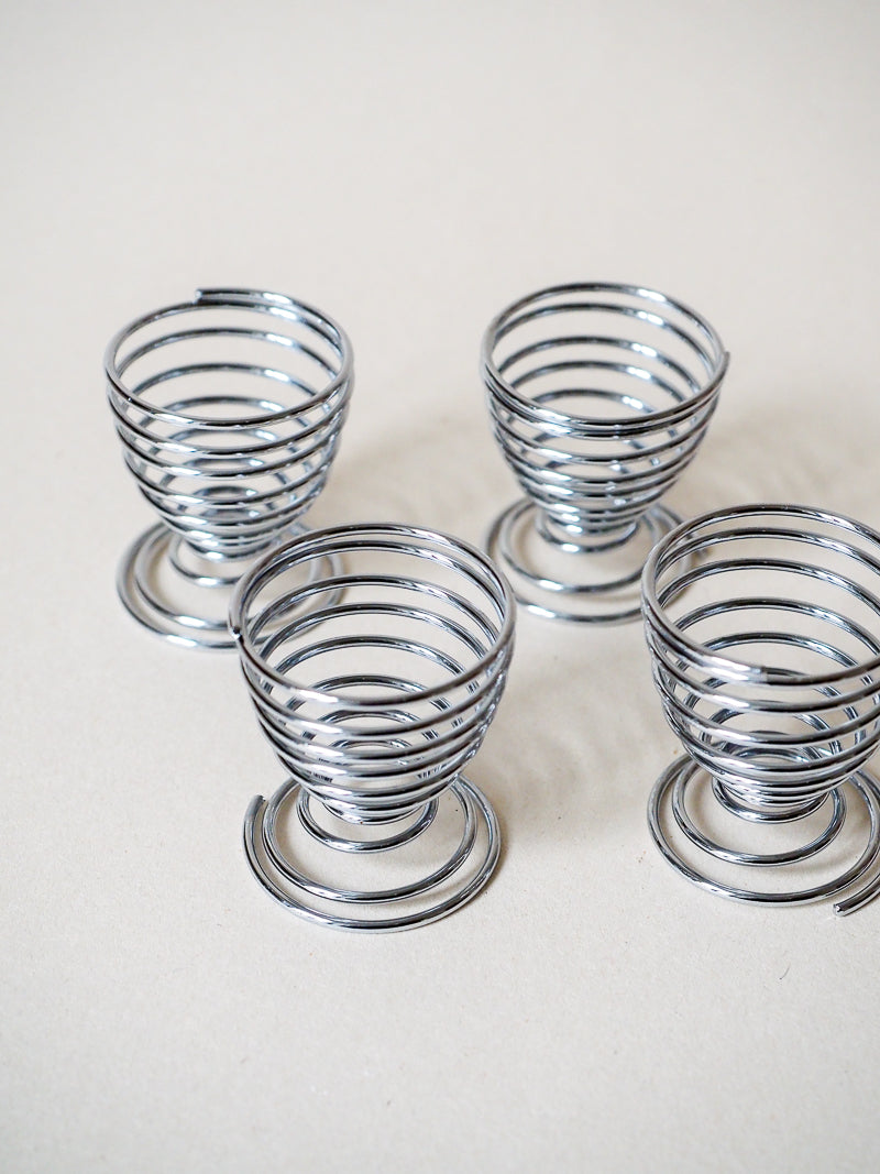 4 coquetiers chromés vintage
