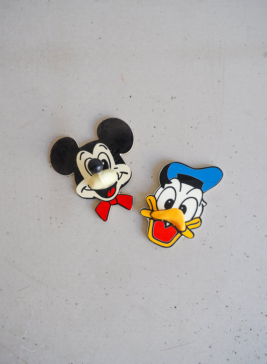Patère Mickey et Donald Walt Disney vintage