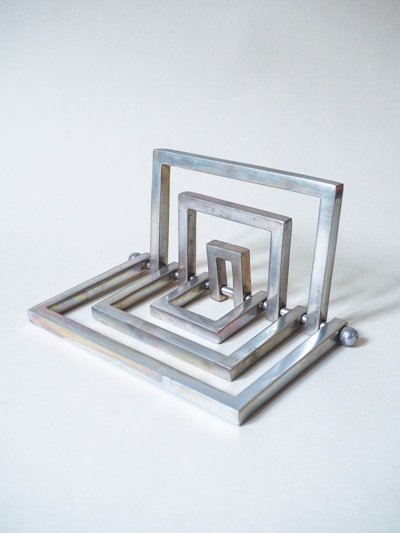 Dessous de plat vintage en aluminium – Design articulé, modulable et rare