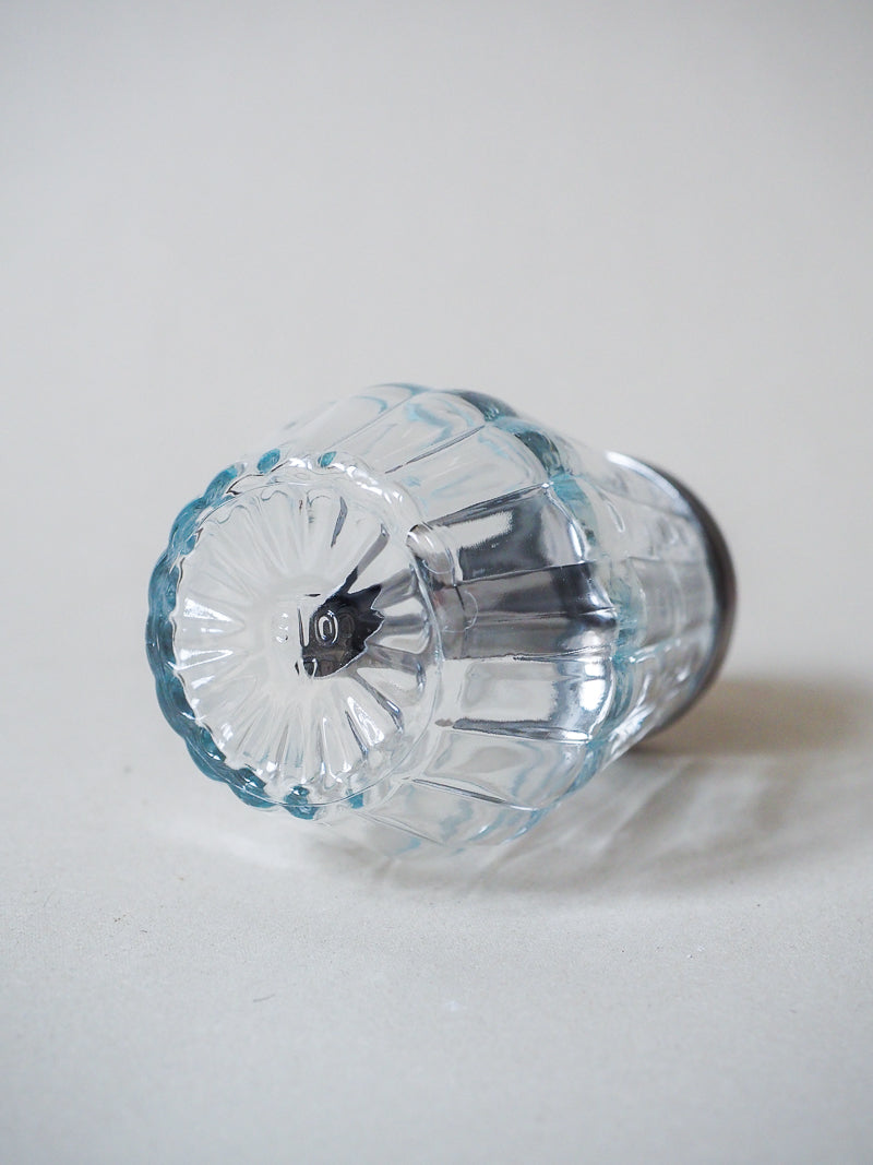 Verseur à sucre vintage verre et chrome
