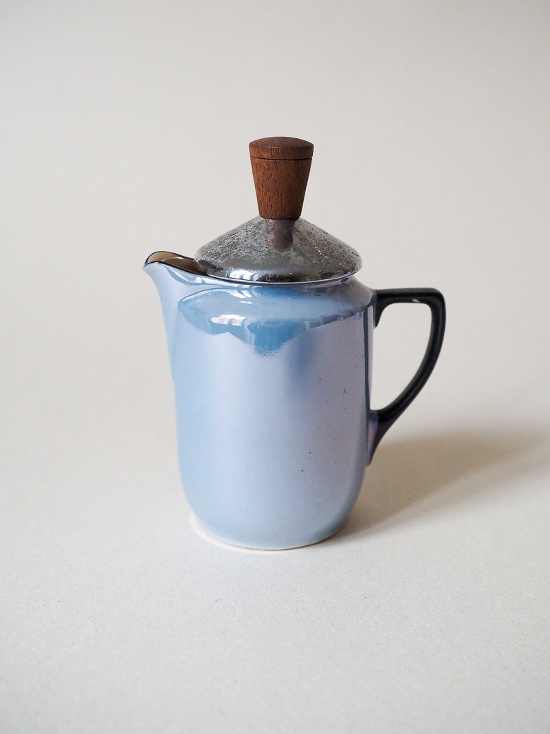 Service à thé Art déco  ALP (Tchécoslovaquie) bleu irisé et pêche