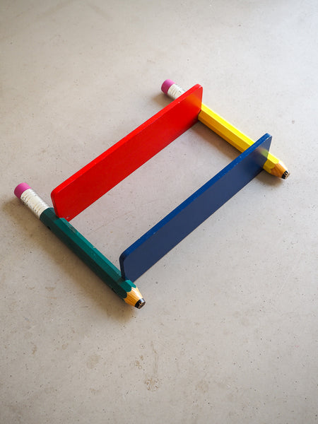 Étagère Murale Vintage Pierre Sala – Forme Crayons – Design 1980 – Multicolore