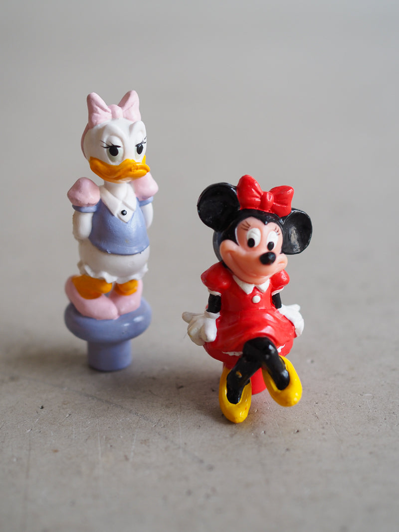 2 figurines Daisy et Minnie Eurodisney - embouts de crayon