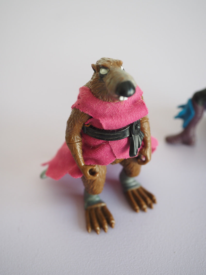 2 figurines Tortues Ninja Maître Splinter et Shredder 1988