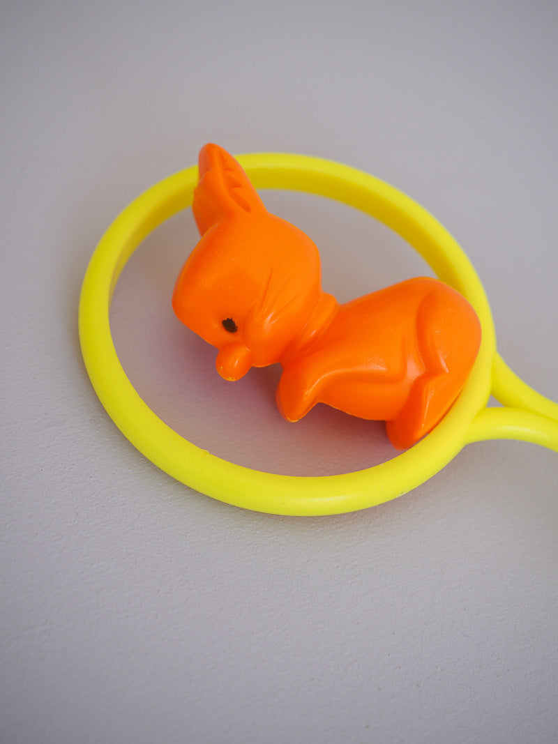 Hochet vintage lapin orange