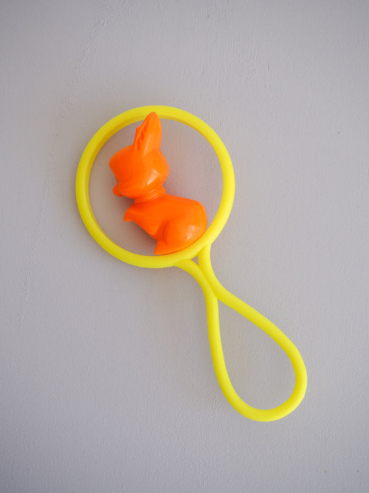 Hochet vintage lapin orange