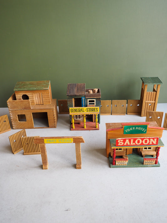 Fort Texas bâtiments western en bois vintage Starlux - Arbois