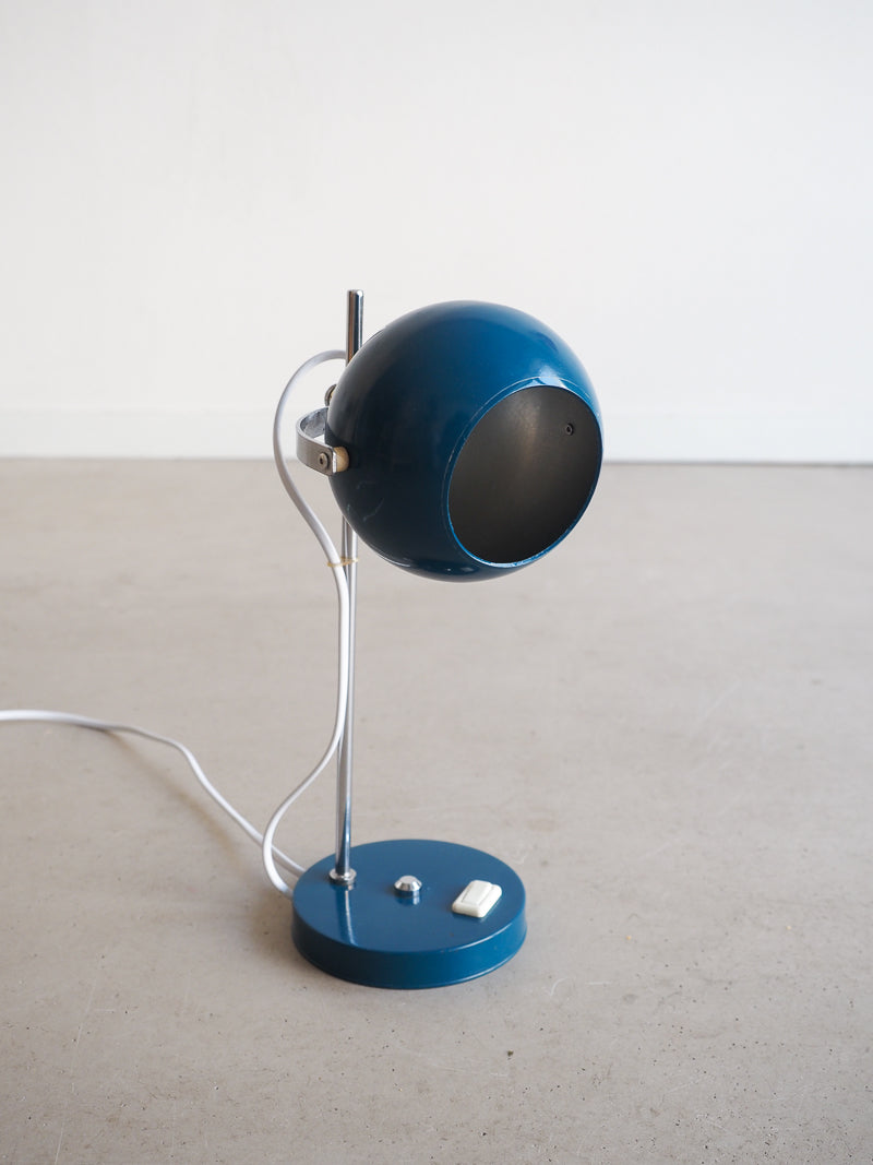 Lampe de bureau articulée bleue vintage Eyeball