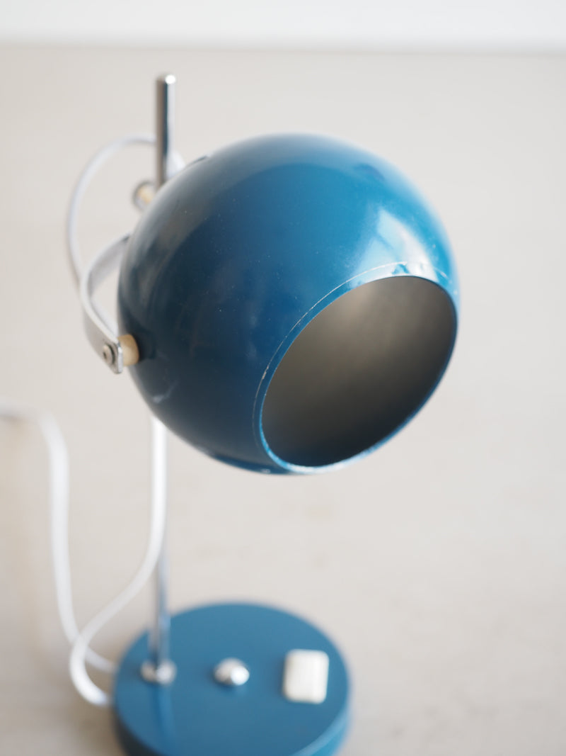 Lampe de bureau articulée bleue vintage Eyeball