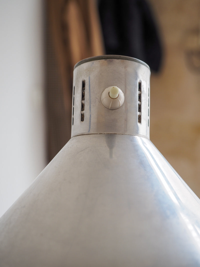 Lampe d'atelier flexible avec étau ancienne