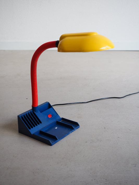 Grande lampe vintage colorée avec organisateur de bureau