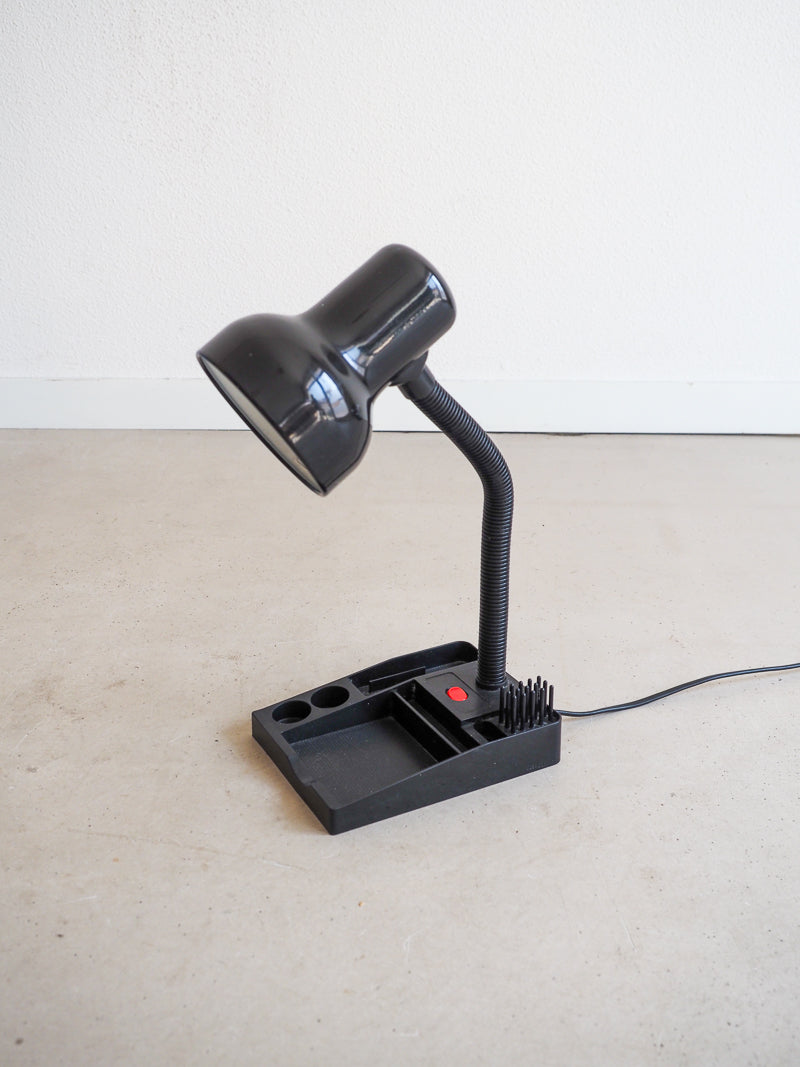Lampe vintage avec organisateur de bureau noire