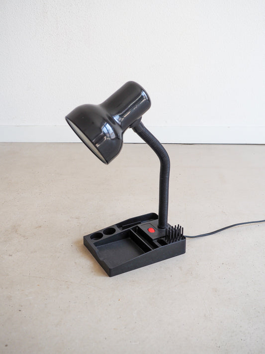 Lampe vintage avec organisateur de bureau noire