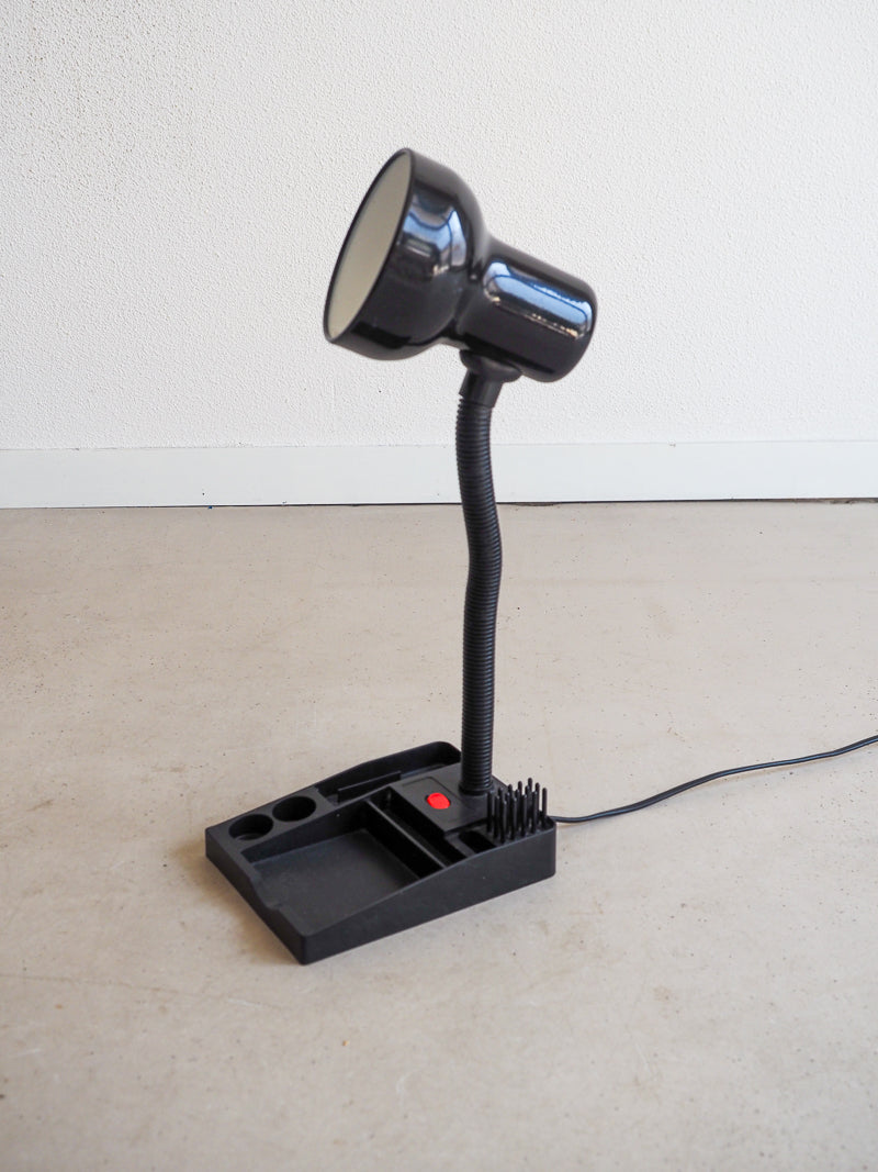Lampe vintage avec organisateur de bureau noire