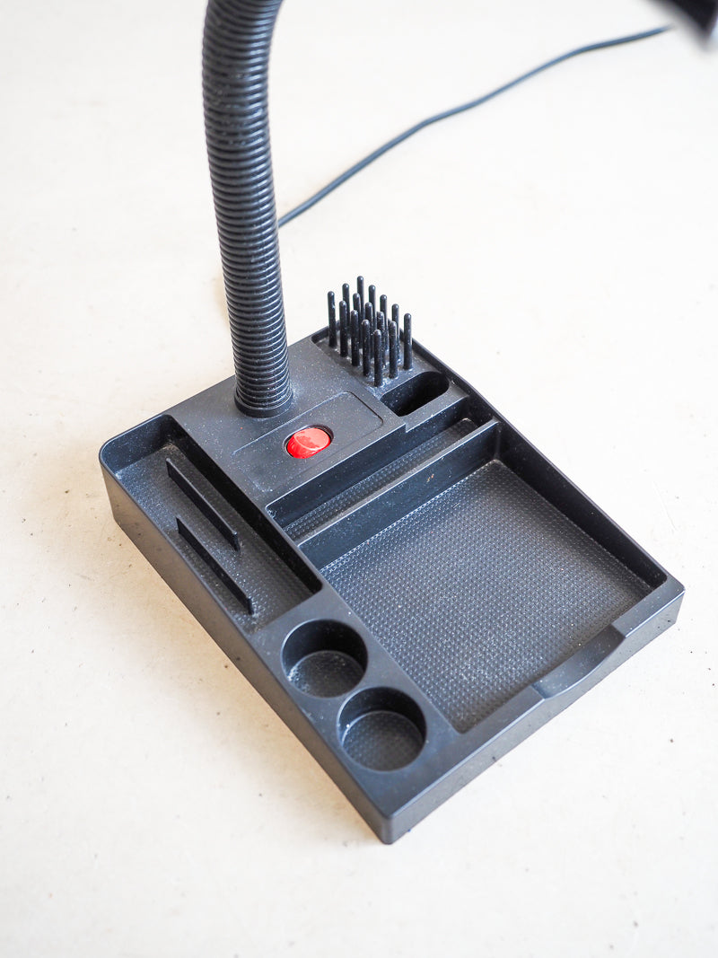 Lampe vintage avec organisateur de bureau noire