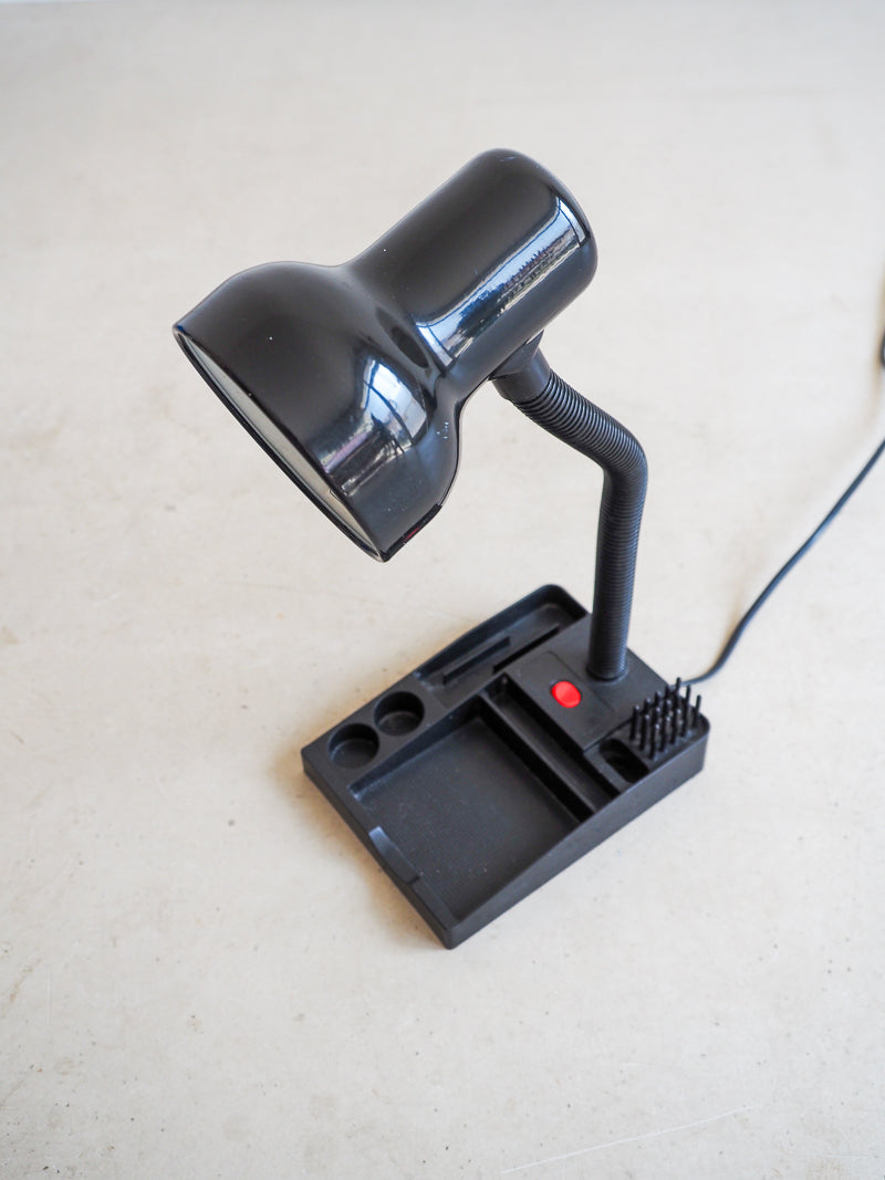 Lampe vintage avec organisateur de bureau noire