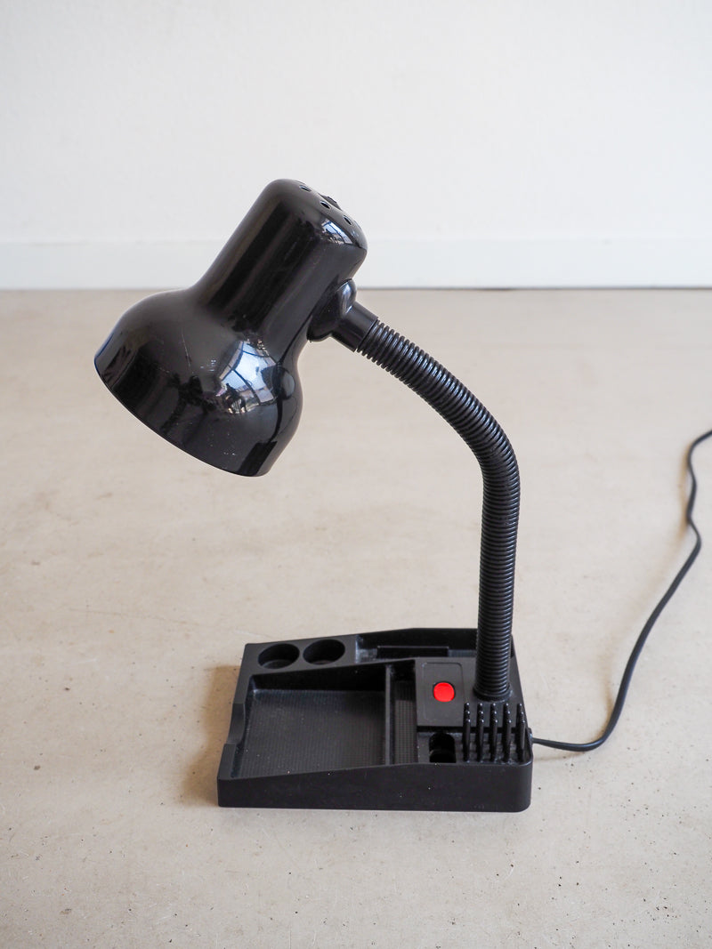 Lampe vintage avec organisateur de bureau noire