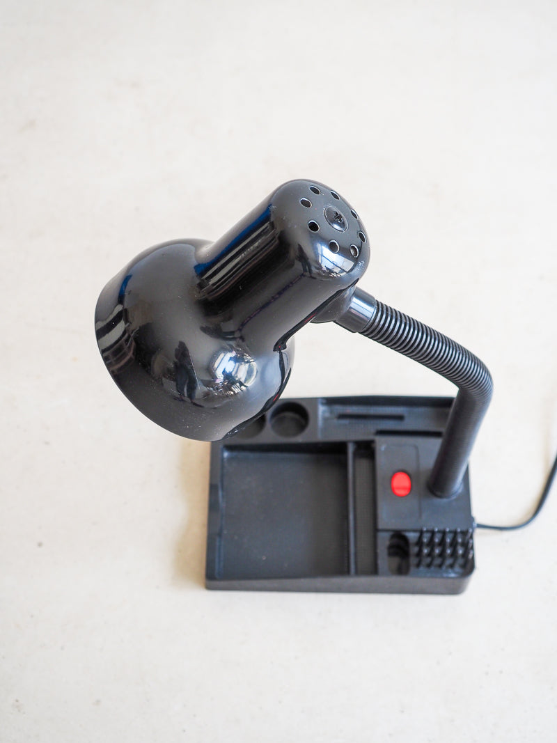 Lampe vintage avec organisateur de bureau noire