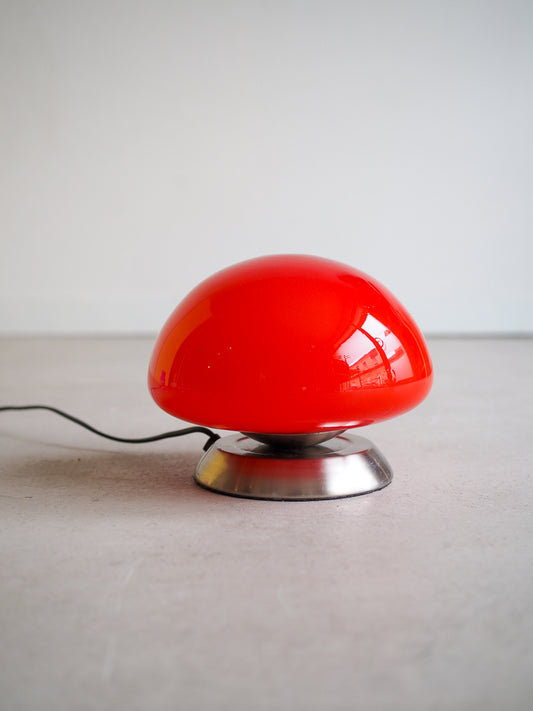 Lampe Champignon Vintage – Globe Rouge Tactile