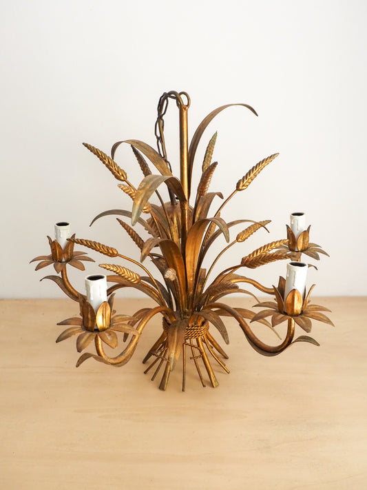 Lustre végétal épis de maïs - style Hans Kögl – Hollywood Regency