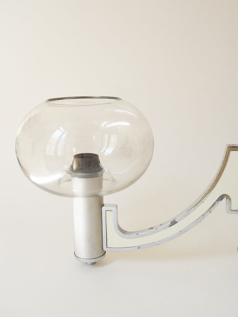 Lustre 3 lumières Gaetano Sciolari  – Design italien années 70