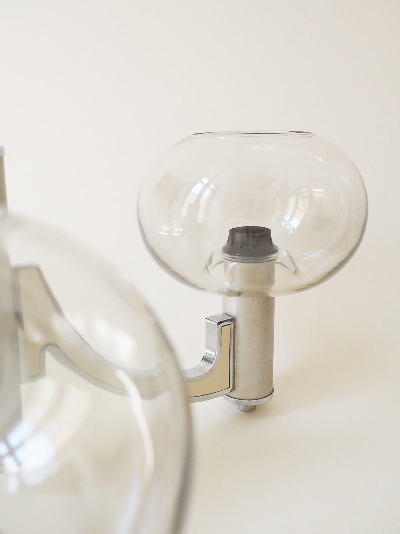 Lustre 3 lumières Gaetano Sciolari  – Design italien années 70