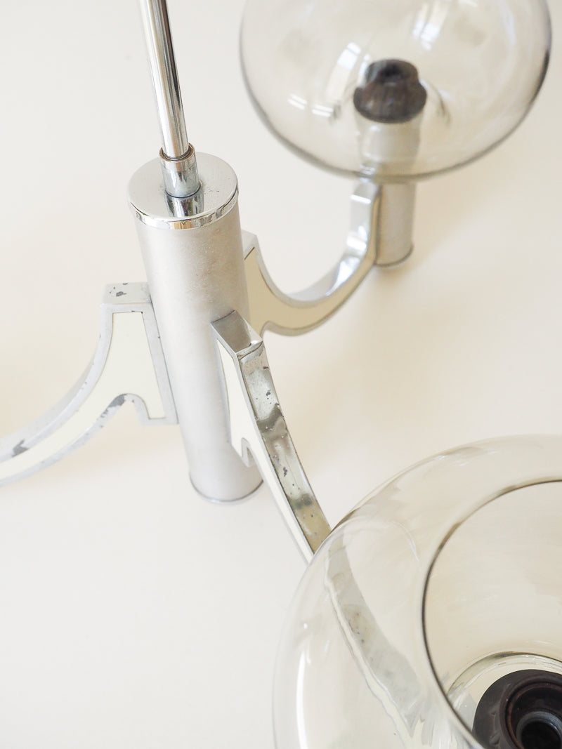 Lustre 3 lumières Gaetano Sciolari  – Design italien années 70