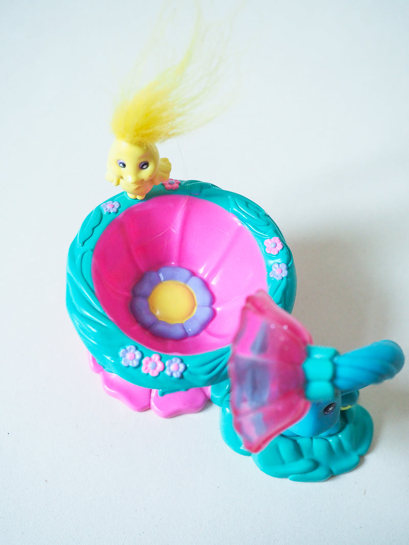 🧚‍♀️ Magic Troll Babies – “Flower Shower / Fountain & Frog” (1992) – Set vintage complet & rare