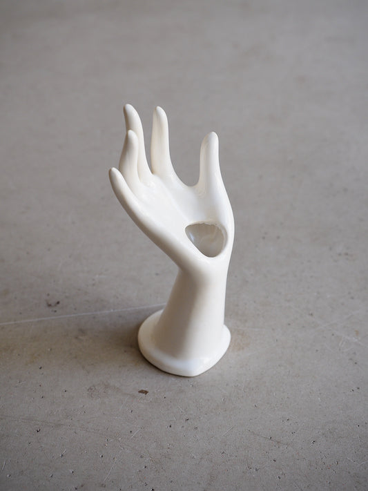 Main en porcelaine - soliflore / porte-bijoux