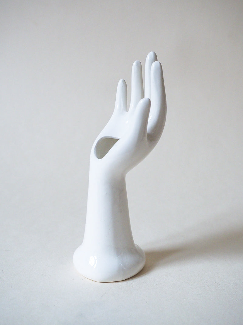 Main en porcelaine blanc - soliflore / porte-bijoux